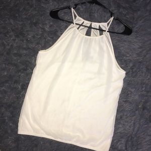 Express White Sheer Halter Top